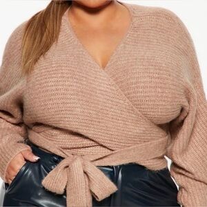 Fashion Nova Under Wraps Rib Knit Sweater mocha Knit Cardigan